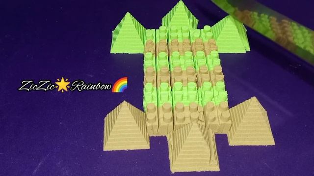 ZicZic Rainbow🌈| Satisfying Video l How To Make Building Blocks with Kinetic Sand | Oddly Satisfyin смотреть онлайн