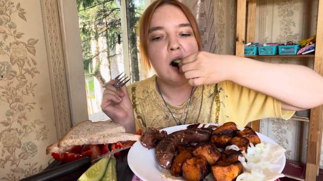МУКБАНГ | Дачный, Купаты, Шашлык | Mukbang | Barbecue | Vegan смотреть онлайн