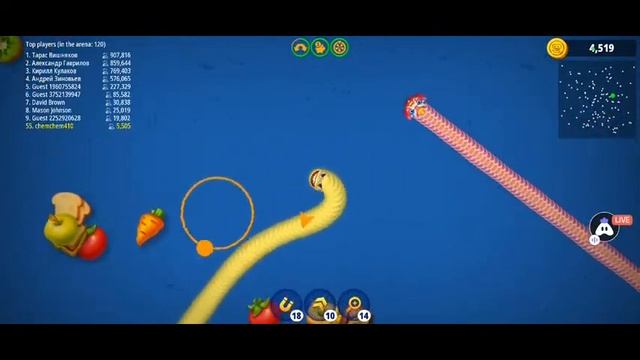 Worms Zone.io Live Streaming@MsChelTV смотреть онлайн