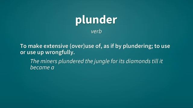 Plunder | Definition of plunder смотреть онлайн