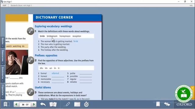 English, Review and Dictionary Corner, Aim High 1 @Omeed Private High School смотреть онлайн
