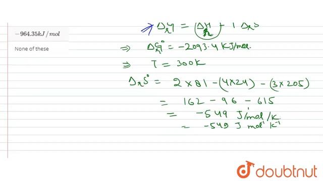 Calculate `Delta_(f)H^(@)` (in kJ/mol) for `Cr_(2)O_(3)` from the `Delta_(r)G^(@)` смотреть онлайн