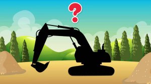 Угадай Строительный Транспорт по Силуэту| Учим транспорт |BittyBeam Для Детей