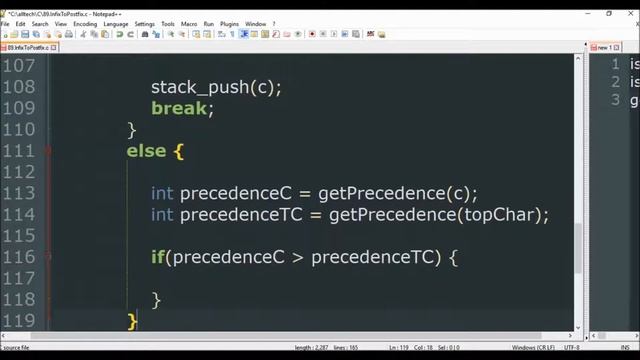 infix to postfix in c смотреть онлайн