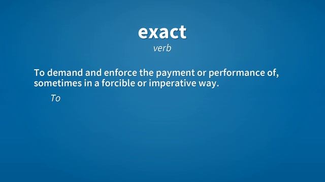 Exact | Meaning of exact смотреть онлайн