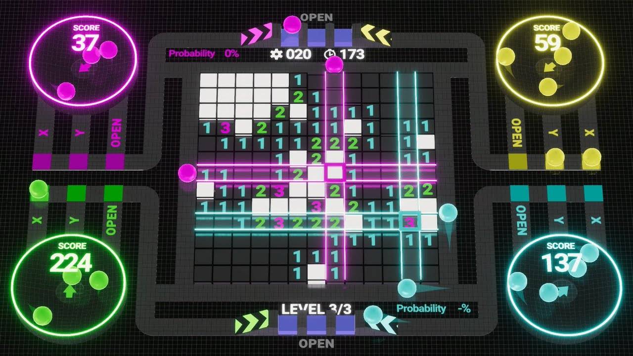 56. Шарики: Неоновое сражение | Marble: Minesweeper Battle | Кто победит? смотреть онлайн