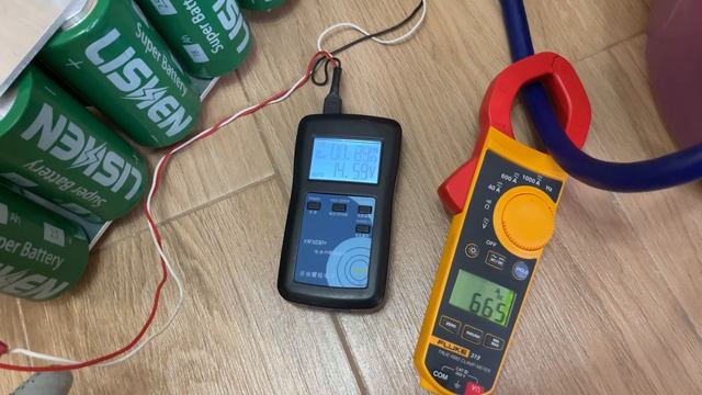 Тест титаната Lishen 36a/h под нагрузкой 640А (18С) смотреть онлайн