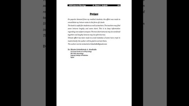SOK Endocrine Physiology Textbook (2021) by Dr Khaled A Abulfadle (Free Download) смотреть онлайн