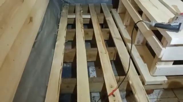 Изготовление съемного пола в парную_помывочную бани смотреть онлайн