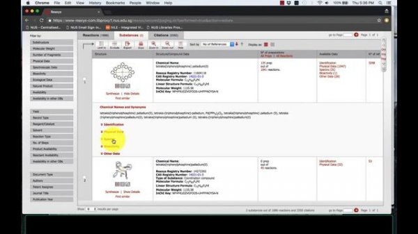 🌟 -- Reaxys Tutorial : how to use