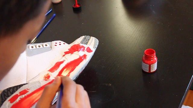 2006 Air Jordan 3 Fire Red Restoration | How to repaint your midsole смотреть онлайн