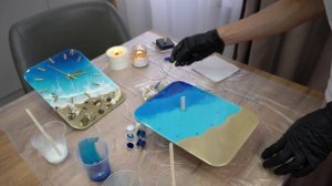 Инструкция. Часы с эпоксидной смолой: "На берегу моря".