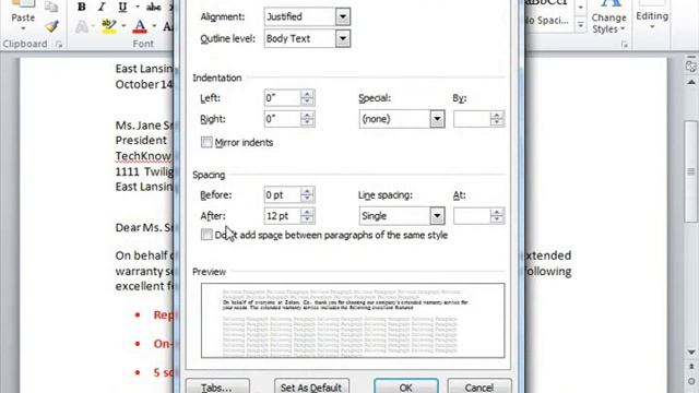 Word 2010 Tutorial Line Spacing and Paragraph Spacing Microsoft Training Lesson 6.3 смотреть онлайн
