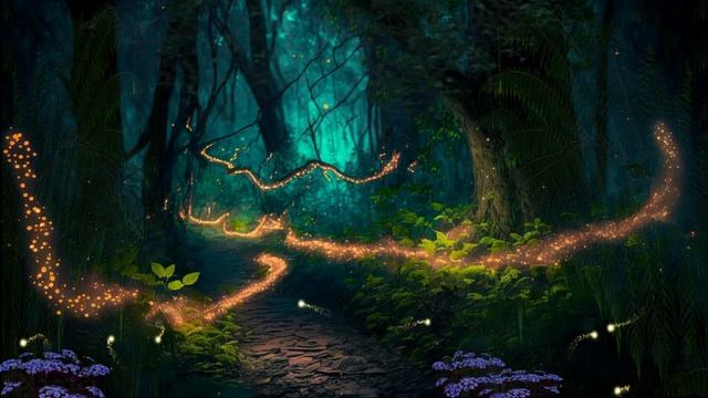 Fantasy Forest Firefly Ambience ( live wallpaper / screensaver ) смотреть онлайн