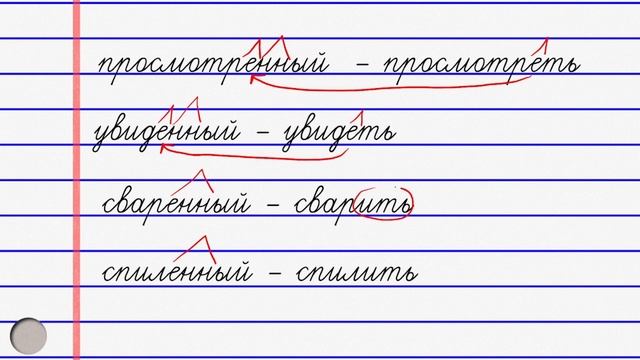 Причастие. Суффикс -енн- или -е-нн-? смотреть онлайн