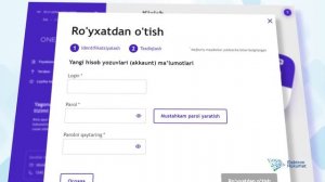 One ID tizimidan ro'yxatdan o'tish tartibi