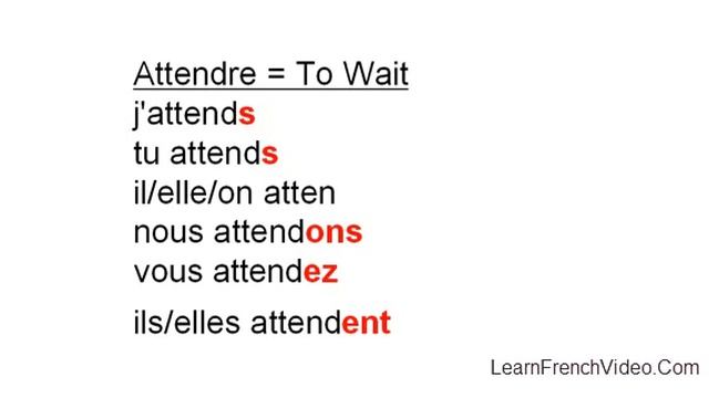 French Regular RE Verbs смотреть онлайн