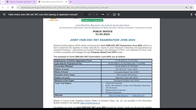 JOINT CSIR-UGC NET EXAMINATION JUNE-2024 || Computer Based Test (CBT) || fill form || Form is LIVE смотреть онлайн