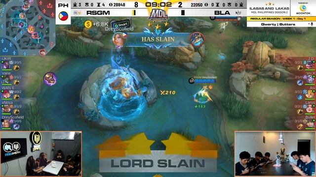 MDL PH S2 W1D1 BLA vs RSGM Game 2 смотреть онлайн