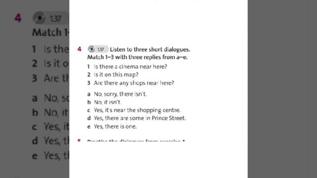 English plus 5, unit 3, page 32, exercise 4, track 1.37. Asking about places in a town смотреть онлайн