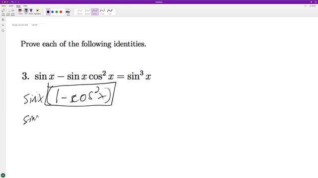 prove sin x - sin x cos^2(x) = sin^3(x) смотреть онлайн
