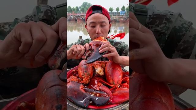 ASMR MUKBANG Spicy Seafoods Lobster, Crab, Octopus, Fried Food, Eating 매운 해산물  61