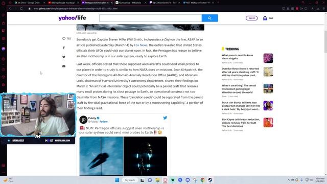 PENTAGON BELIEVES ALIEN MOTHERSHIP COULD BE EYEING EARTH | MOISTCR1TIKAL REACTS смотреть онлайн