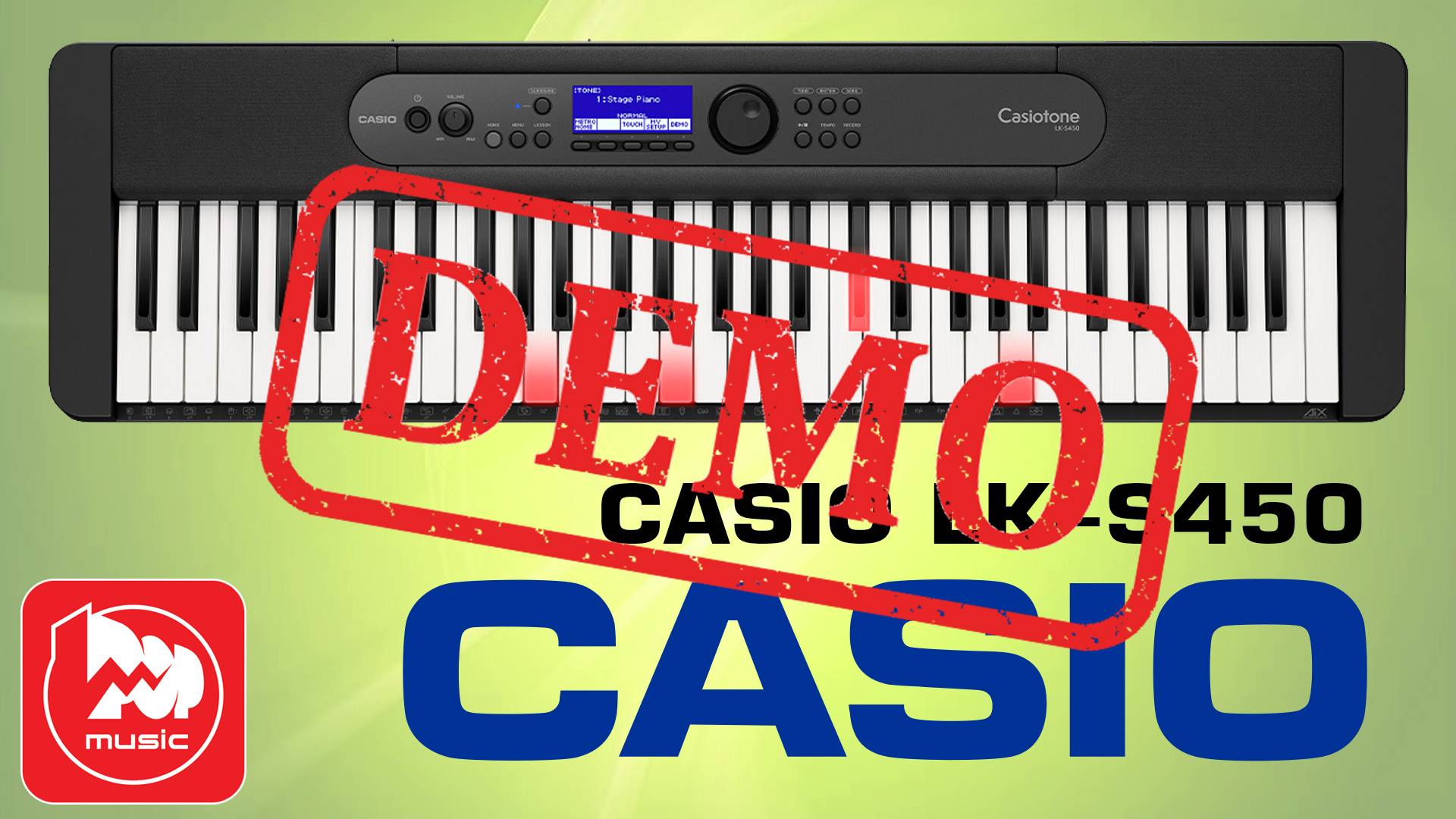 Синтезатор CASIO LK-S450 - демонстрация звучания смотреть онлайн