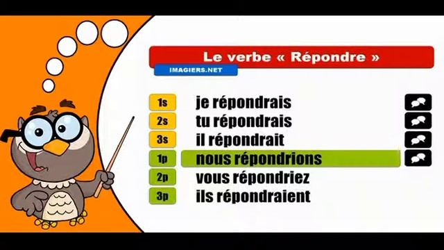 Изучение французского языка сопряжения # Répondre # Conditionnel Présent смотреть онлайн