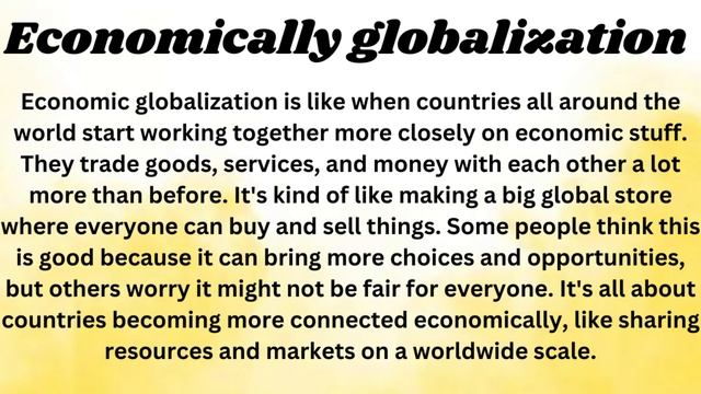 Globalization ( cultural and economic globalization) Part 4 смотреть онлайн