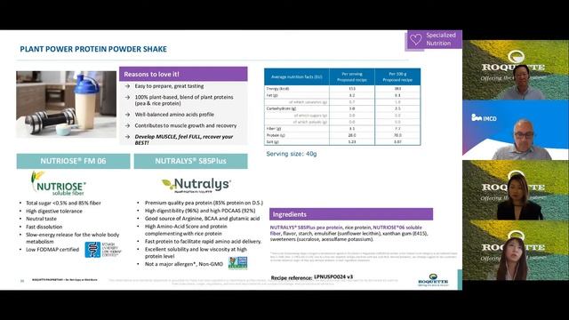 Roquette-food-webinar-meet Active Lifestyle Challenges- Put Pea Protein And Fiber To Work