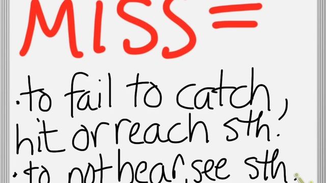 LOSE vs MISS: What's the difference? смотреть онлайн