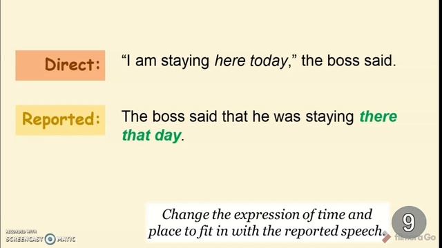 How to Transform Direct Speech into Reported Speech (part 4) смотреть онлайн