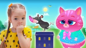 Настя, Котик Bubbu и кошечка Кис Кис в новом мультике для детей про сон Кис Кис