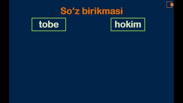 YENGIL ONA TILI. So'z Birikmasi