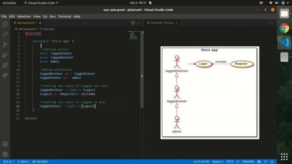 How to make a use-case diagram with Plantuml