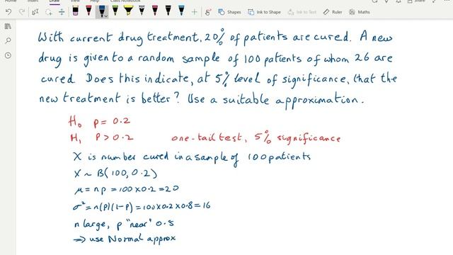 S2 7.3a Hypothesis tests - Normal approximation to a Binomial смотреть онлайн