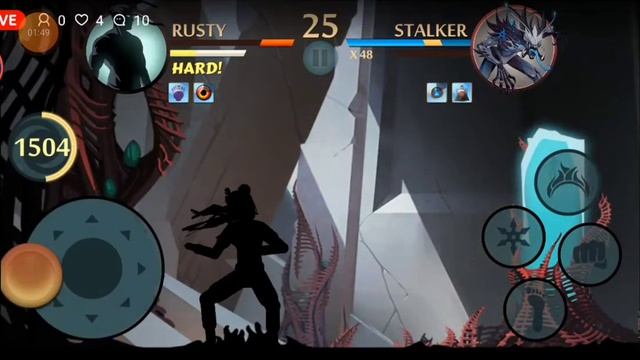 shadow fight 2||Rusty vs stalker 10k damage match|| live gameplay смотреть онлайн