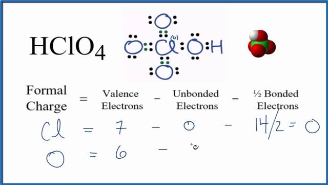 How To Calculate The Formal Charges For HClO4 (Perchloric Acid)