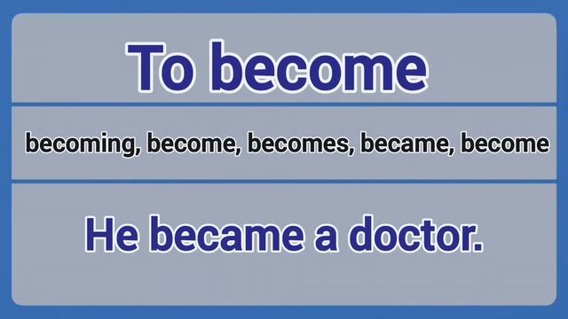 Irregular Verb - to become (become, becomes, became). смотреть онлайн