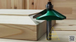 Фреза с подшипником для снятия фаски по дереву Алмаз 1024 60° D53. Фрезы по дереву для фрезера.