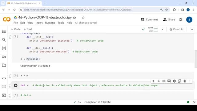 46-Python-OOP-19-destructor| Data Science With Python| HINDI смотреть онлайн