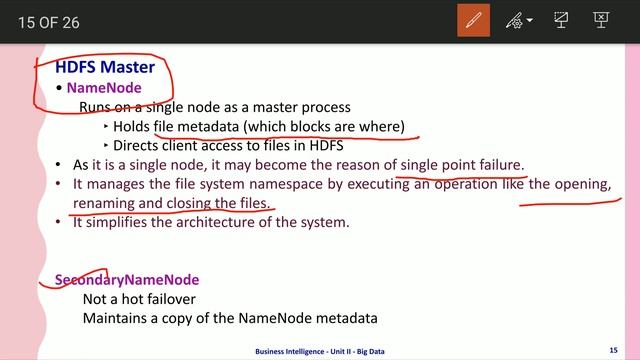 BI - Unit II - HDFS - Hadoop Distributed File System смотреть онлайн