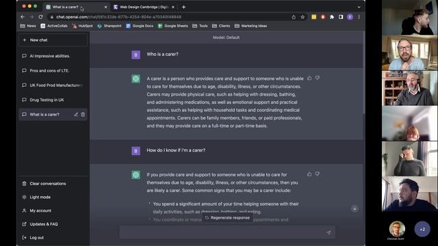 Chat GPT (AI Generation) - Brown Bag Session #2