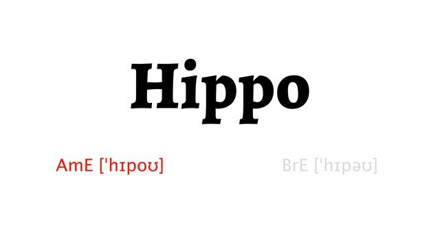 How to Pronounce hippo in American English and British English смотреть онлайн