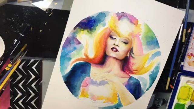 Manifest Watercolor Painting - Time Lapse & Real Time (Sennelier, Holbein, Dr Ph. Martin's) смотреть онлайн