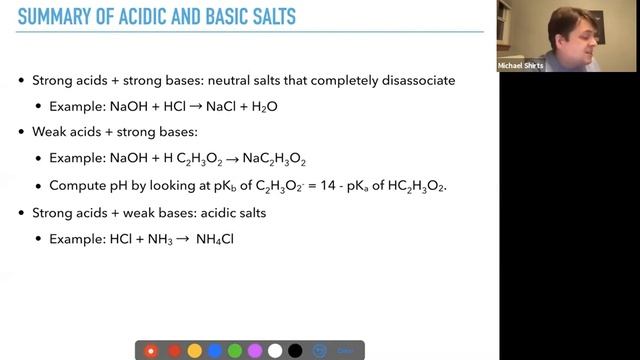 Summary of Acidic and Basic Salts - General Chemistry - Michael Shirts смотреть онлайн