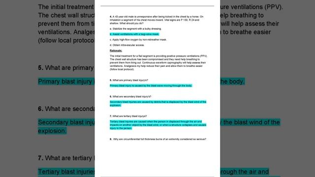 TRAUMA FISDAP EXAM QUESTIONS AND ANSWERS WITH RATIONALE pdf смотреть онлайн