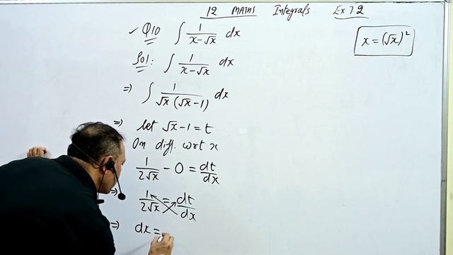 12th Ex 7.2 Q 10 Integration 1/x-√x dx смотреть онлайн