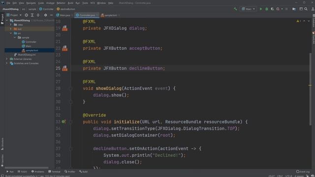 JavaFX - JFoeniX dialog setup смотреть онлайн